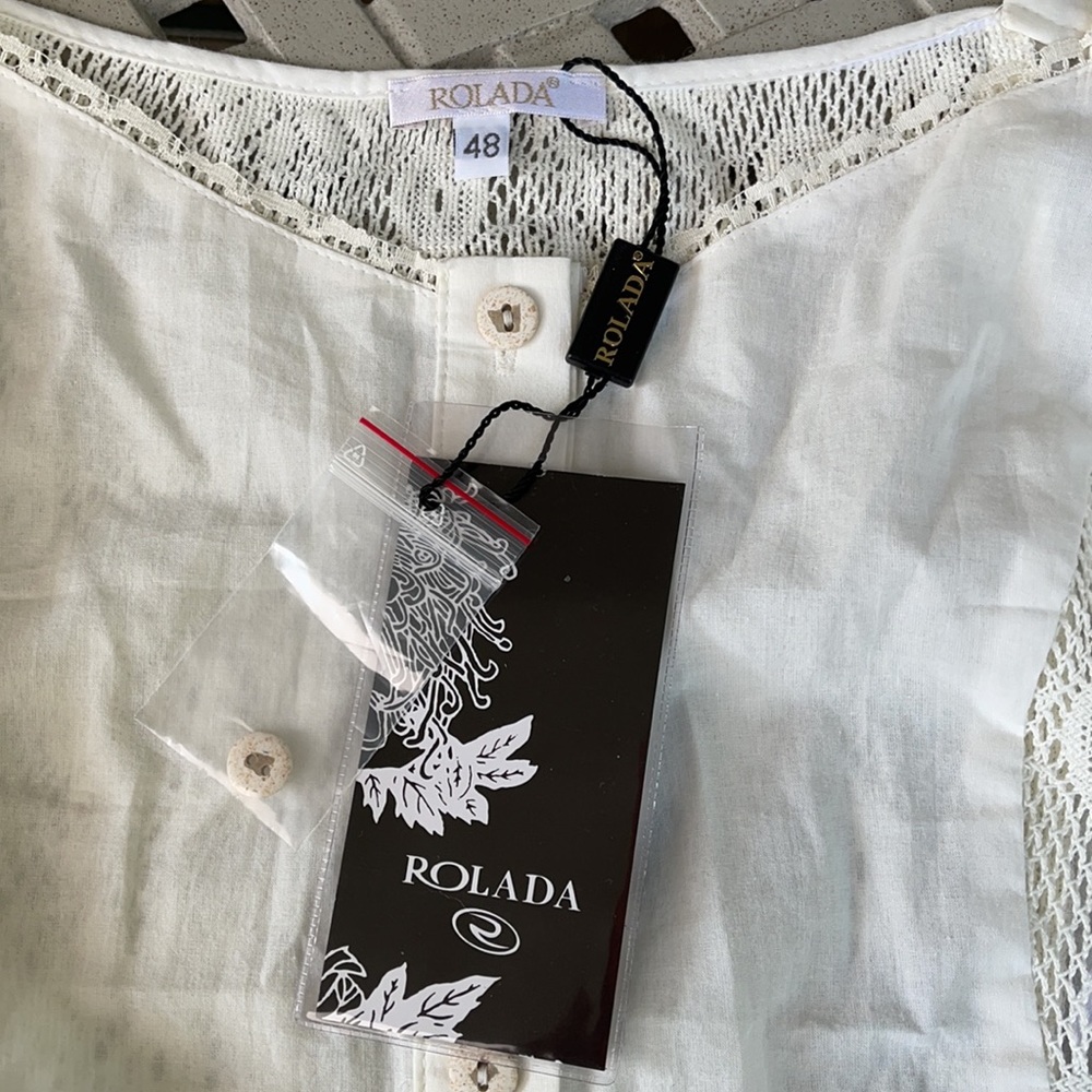 Tank top white off color, made in Europe ( Ukrain), 100% cotton , size 48 ( M). - Picture 2 of 8